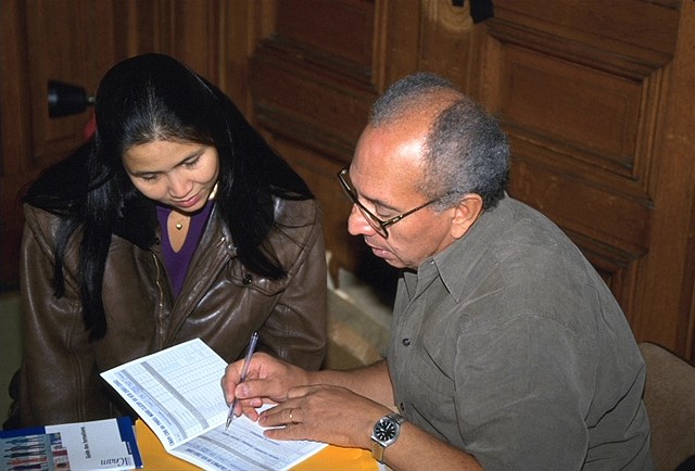 Accueil pédagogique des auditeurs au forum d'orientation et d'inscription. Accueil pédagogique des auditeurs au forum.